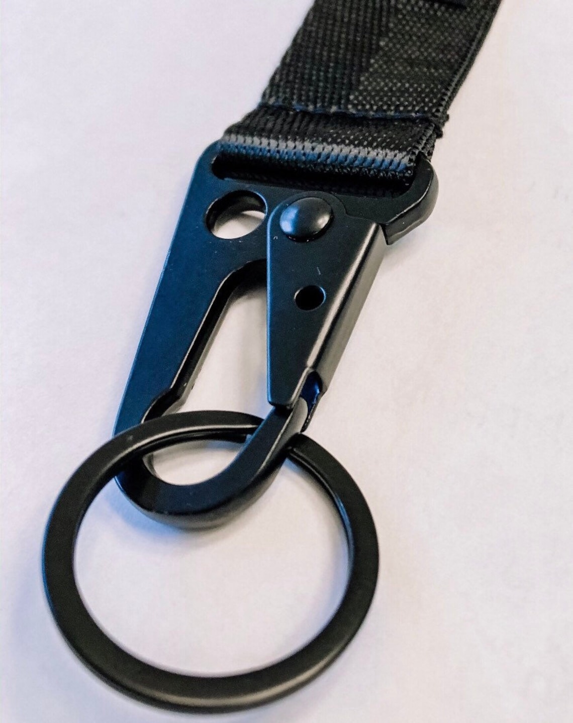 Nike Sports Wrist Lanyard Key Fob Keychain Logo Clip Black Etsy