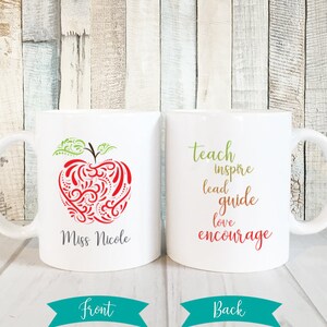 Teacher Appreciation Gift for Teacher Appreciation Week, Personalized Teacher Mug, Teacher Gifts Personalized, Mug for Teacher, Best Teacher image 1