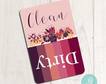 Dishwasher Clean Dirty Magnet Dishwasher Magnet Clean Dirty Dishwasher Magnet Reversible Magnet Dishwasher Sign Pretty Dishwasher Magnet 2x3