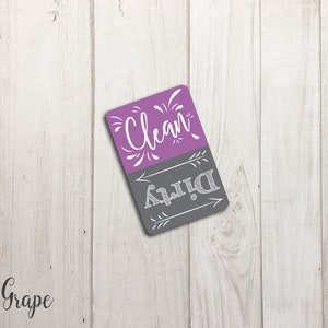 Dishwasher Magnet Clean Dirty, Dishwasher Magnet Reversible Magnet Dishwasher Sign Dishwasher Clean Dirty Magnet Clean Dirty Magnet Sign 2x3 Grape