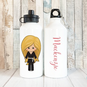 Karate Girl Personalized Water Bottle, Jujitsu Girl, Martial Arts Gift for Girls, Personalized Kids Water Bottle for Kids, Gift for Kids