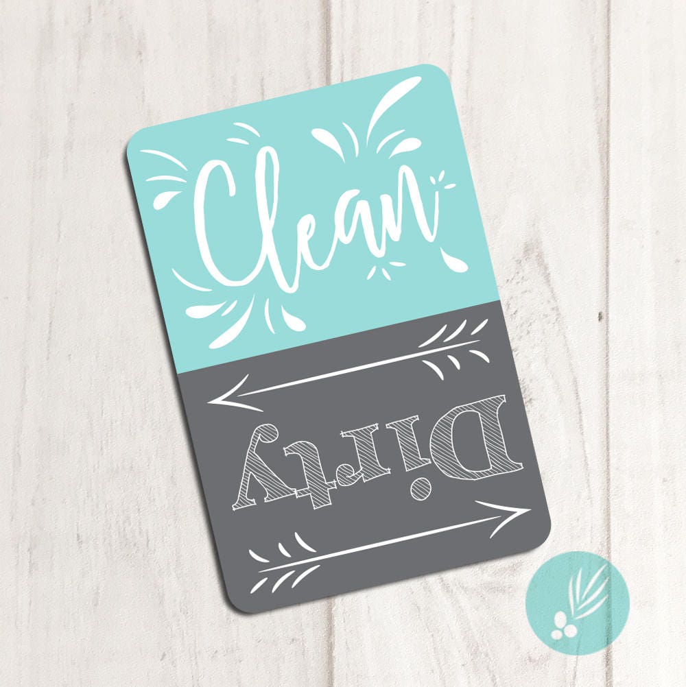 Dishwasher Clean Dirty Dishwasher Reversible Etsy