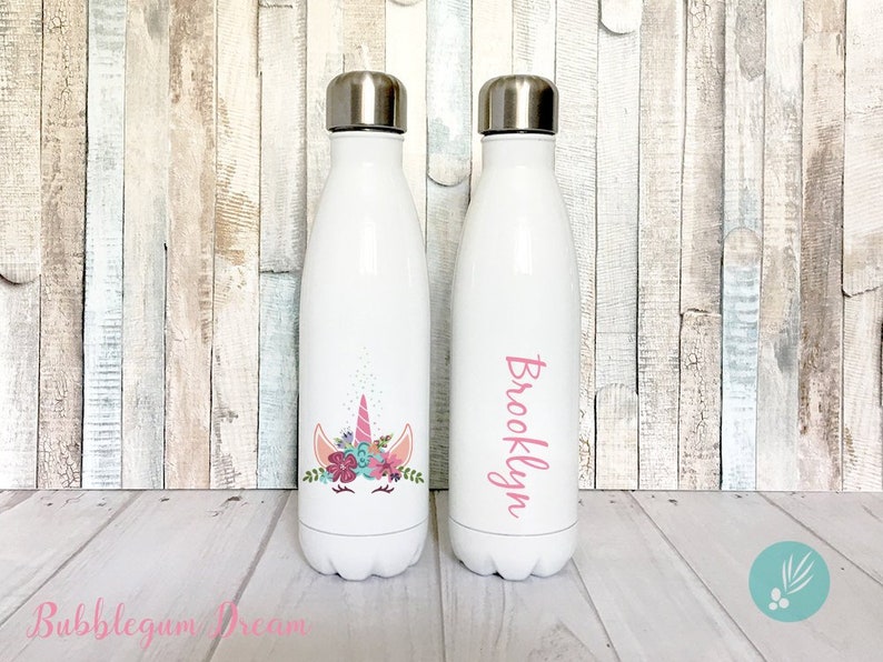 Unicorn Water Bottle Insulated Water Bottle Personalized image 0