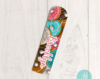 Personalized Donut Bookmark, Customized Metal Bookmark, Cute Bookmarks, Sprinkle Donut Aluminum Bookmark, Donut Party Favors, Donut Favor