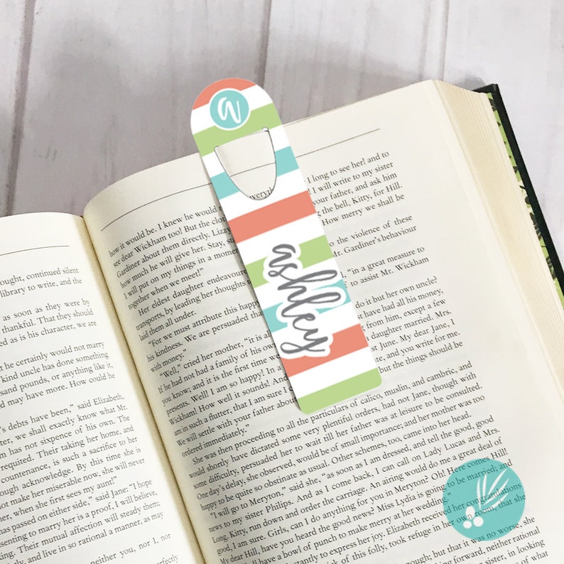 Metal Bookmark Mothers Day Gift, Bookmark Personalized Teacher Gift, Personalized Bookmark for Books, Custom Bookmark, Cute Gift for Friends image 2