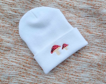Mushroom Beanie Embroidered