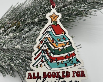 Book Tree Christmas Ornament | Laser-Cut Holiday Decor