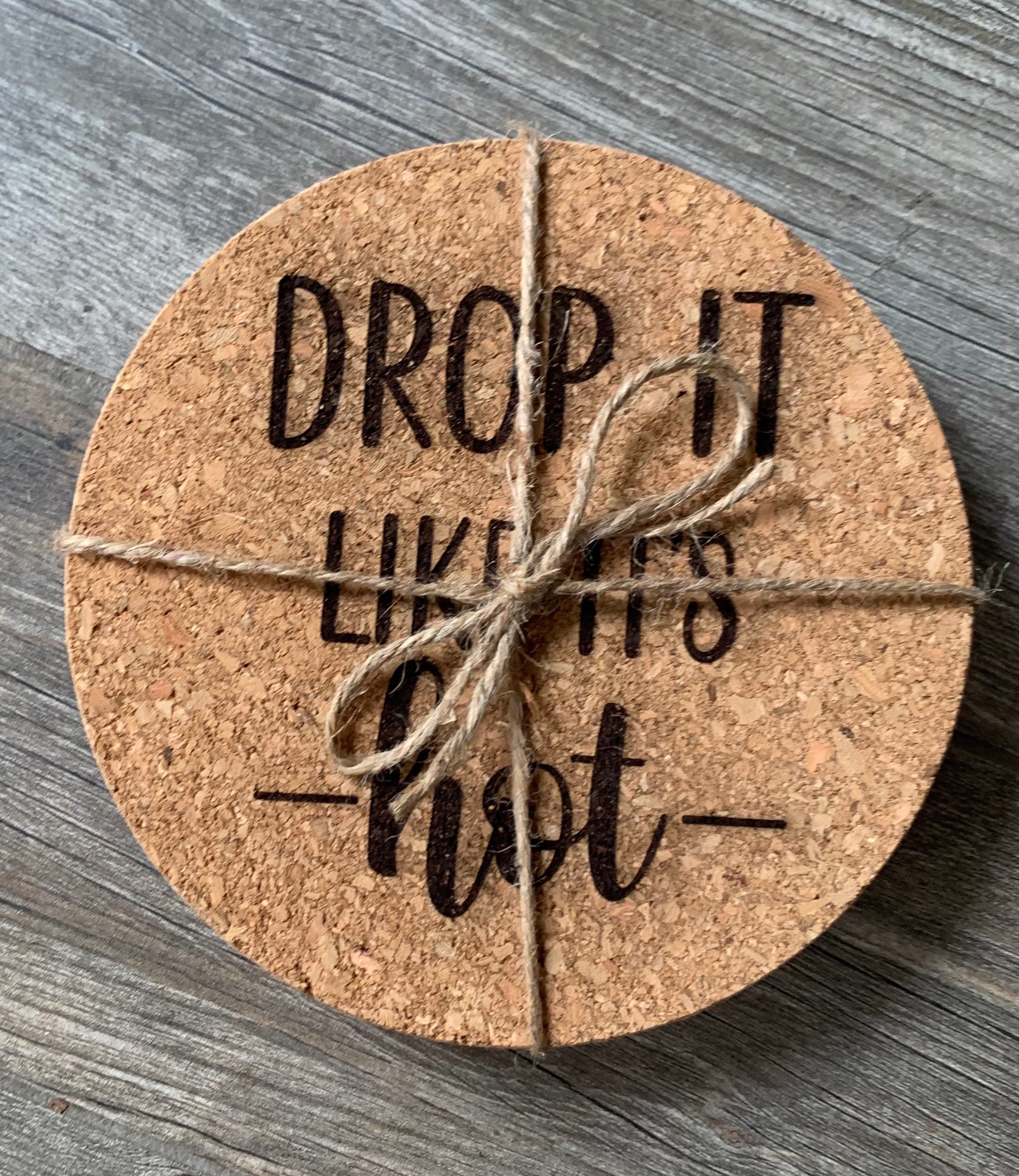 Funny cork trivets engraved pot holders lyric cork pot Etsy