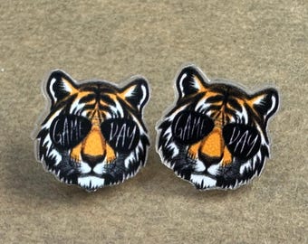 Tiger Game Day Stud Earrings: Team Spirit Jewelry