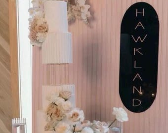 Bride and Groom Wedding Sign, Head Table Sign, Custom Wedding Wall Sign, Last Name Wedding Sign, Modern Wedding Decor, Reception Signage