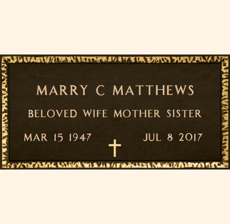 Matching Bronze Military Veteran's Grave Marker VA Issued Headstone