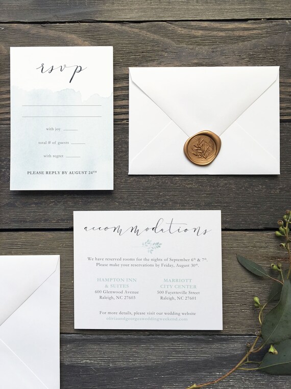 The Olivia Wedding Invitation Suite Wedding Invitations Etsy