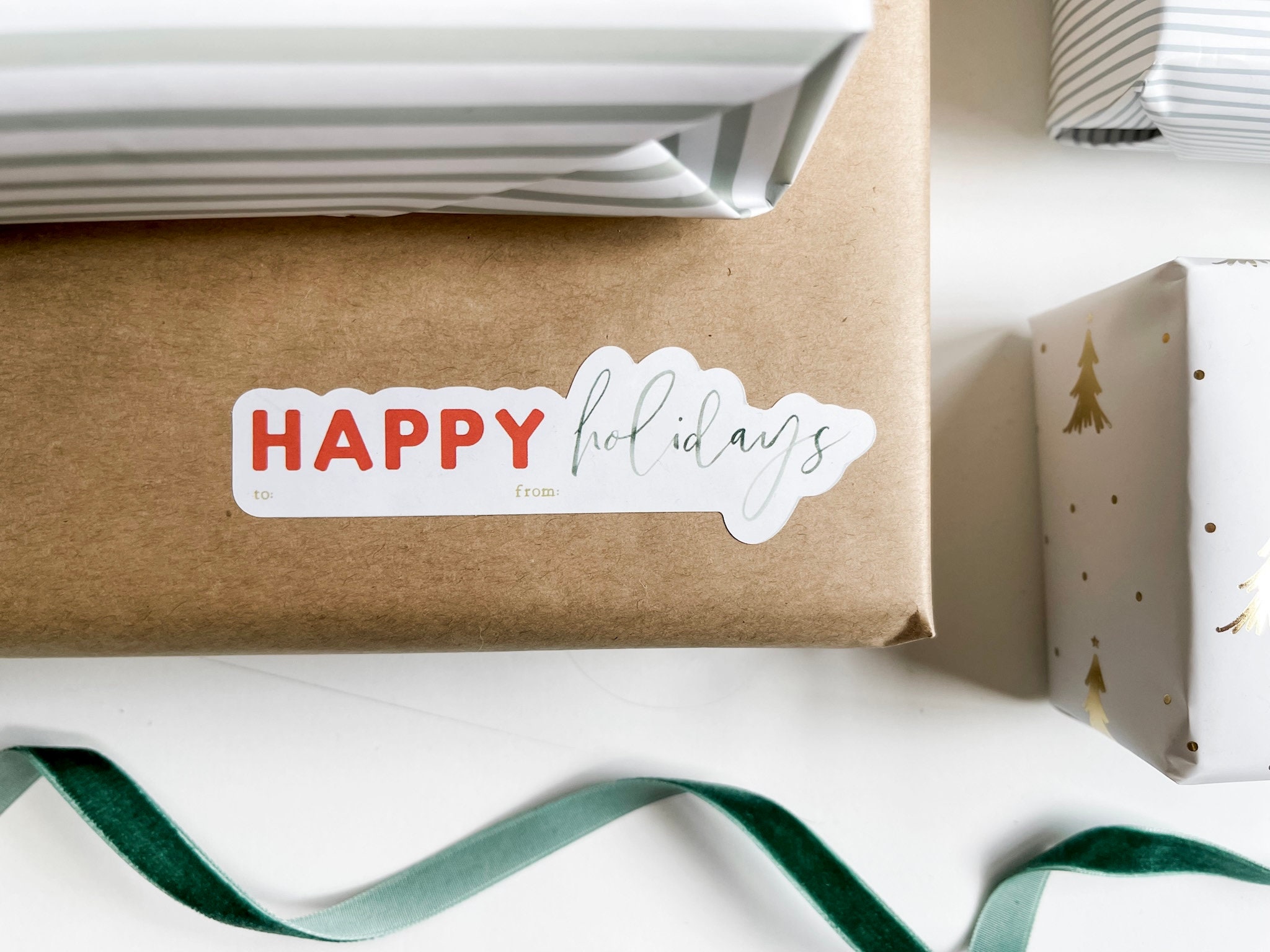 Top Gifter Sticker Illustrated Gift Tag Stickers, to From Gift Stickers, Watercolor ...