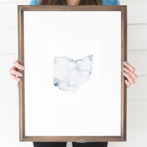 Ohio Watercolor, Ohio Print, Ohio Home, Ohio Wall Art, Ohio Painting, OH state, Ohio Watercolor Print, Ohio Wall Decor