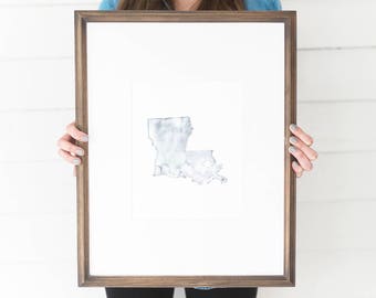 Louisiana Watercolor, Louisiana Print, Louisiana Home, Louisiana Wall Art, Louisiana Painting, Louisiana Wall Decor, Louisiana