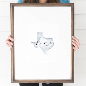 Texas Watercolor, Texas Print, Texas Home, Texas Wall Art, Texas Painting, TX state, Texas Watercolor Print, Texas Wall Decor