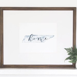 Tennessee Watercolor, Tennessee Print, Tennessee Home, Tennessee Wall Art, Tennessee Painting, TN state, Tennessee home decor, Tennessee art