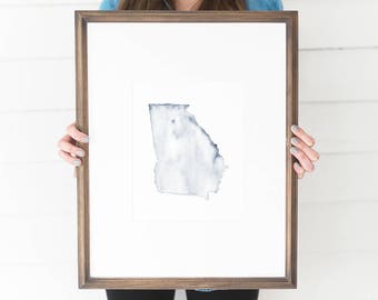Georgia Watercolor, Georgia Print, Georgia Home, Georgia Wall Art, Georgia Painting, GA state, Georgia Watercolor Print, Georgia Wall Decor