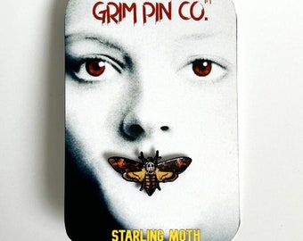 25% OFF!!! Silence of the Lambs inspired "The Starling Moth" Lapel Pin