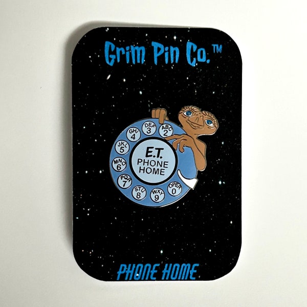 Pin de esmalte duro "Phone Home" inspirado en E.T.