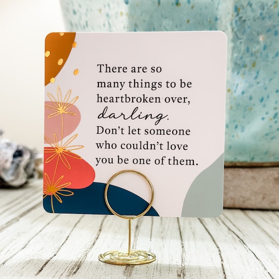 40 Divorce & Breakup Affirmation Cards | Foil Embossed Deck for Starting Over and Healing