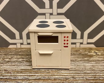 Vintage BRIO Mobilia Miniature Dollhouse | 1970s Kitchen Stove Cooker Plastic Furniture