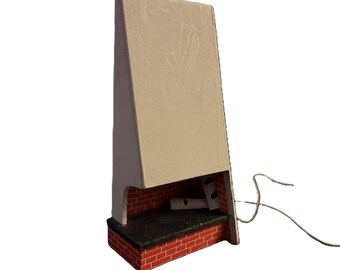 Vintage LERRO Fireplace Dollhouse Miniature | 1960 MCM Living Room Lundby Furniture