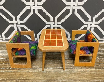 Vintage Paul Hübsch Dollhouse Furniture: MCM Miniature Chairs or Table