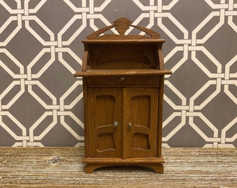 Antique Schneegas German Dollhouse Cabinet | Miniature Bar, 1880s Furniture