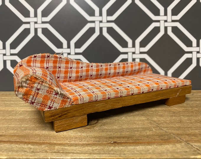 Vintage GERMAN Chaise Lounge Fainting Couch Sofa 1950s Dollhouse