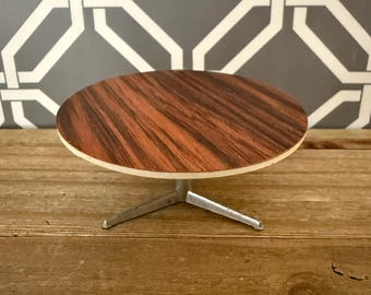 Vintage BRIO Dollhouse Coffee Table: MCM Wood Look Miniature Furniture
