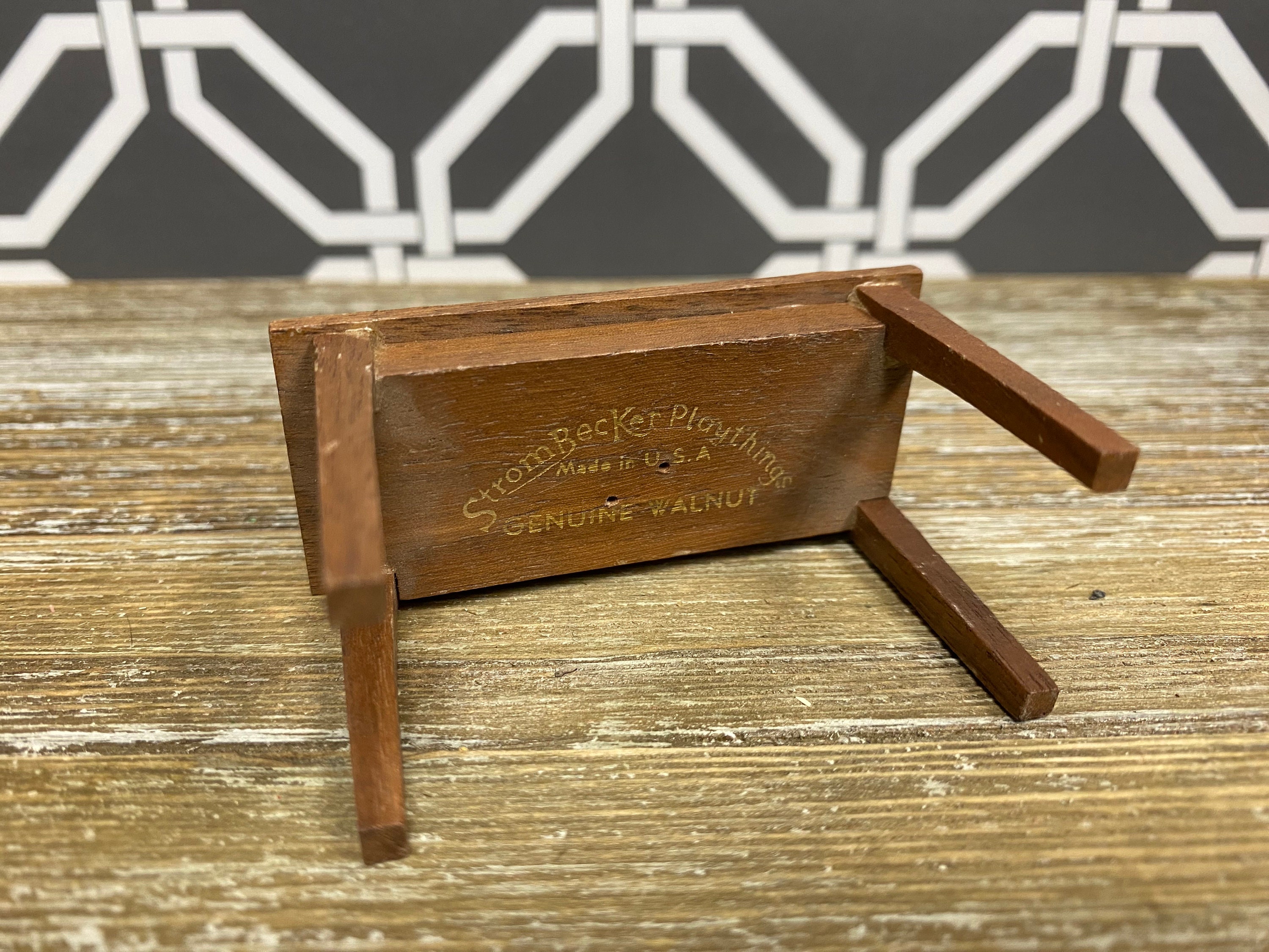 Vintage STROMBECKER Grand Piano Stool Dollhouse Furniture Custom