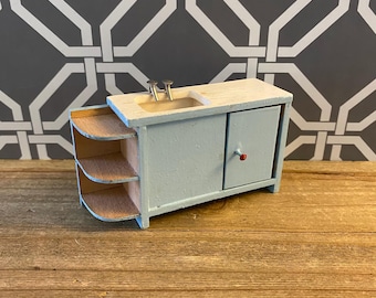 Vintage TWIGGS Dollhouse Kitchen Sink: 1950s MCM Miniature Furniture