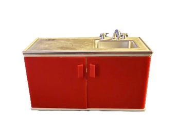 Vintage BRIO Kitchen Sink Dollhouse Miniature | 1970s Lundby MCM Furniture