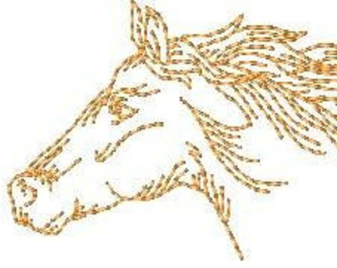 Horses in Redwork   ( 10 Machine Embroidery Designs from ATW )