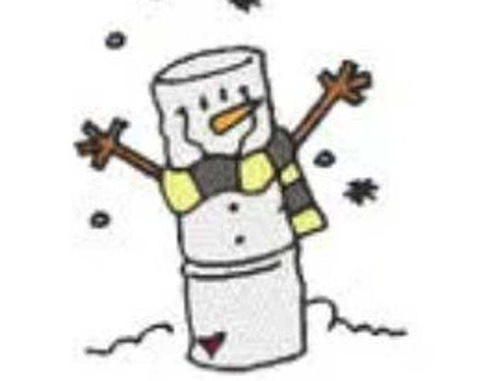 Marshmallow Snowmen Machine Embroidery Designs