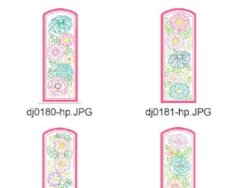 ITH-Floral-Multiline-Bookmarks-5x7 ( 10 Machine Embroidery Designs from ATW ) XYZ17E