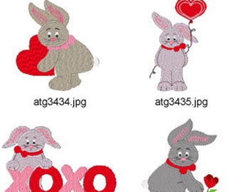 Bunnies-in-Love ( 8 Machine Embroidery Designs from ATW ) XYZ17G