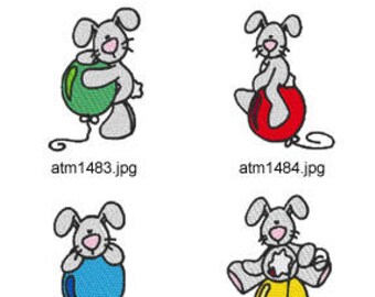 Ballon-Bunnies ( 7 Machine Embroidery Designs from ATW ) XYZ17F