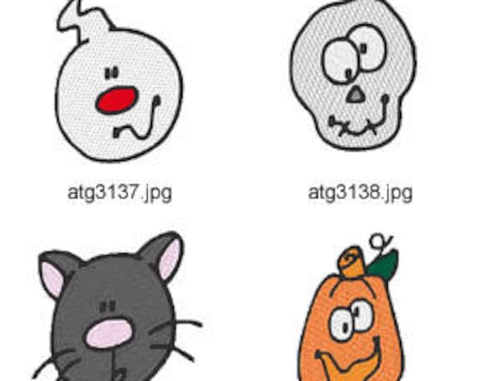 Cute-Halloween ( 7 Machine Embroidery Designs from ATW ) XYZ17I
