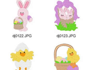 Easter-Chicks-and-Bunnies ( 12 Machine Embroidery Designs from ATW ) XYZ17F