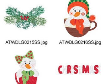 Christmas-Cups ( 11 Machine Embroidery Designs from ATW ) XYZ17K