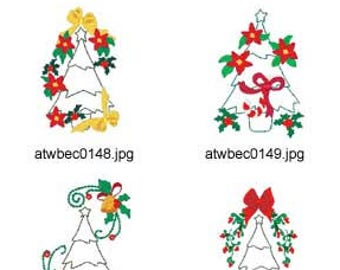 Ornamented-Trees ( 10 Machine Embroidery Designs from ATW ) XYZ17K