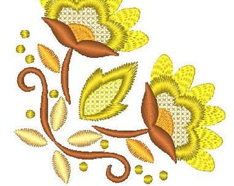 Jacobean Corners  12 Machine Embroidery Designs