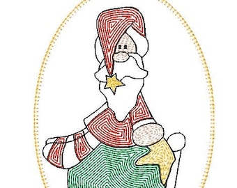 Santa-Cards 5x7 Machine Embroidery Designs