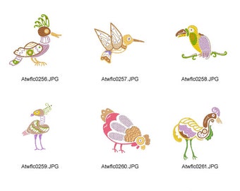 Native-Birds ( 10 Machine Embroidery Designs from ATW )