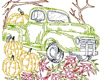 Fall Multiline Blocks 5x7  12 Machine Embroidery Designs