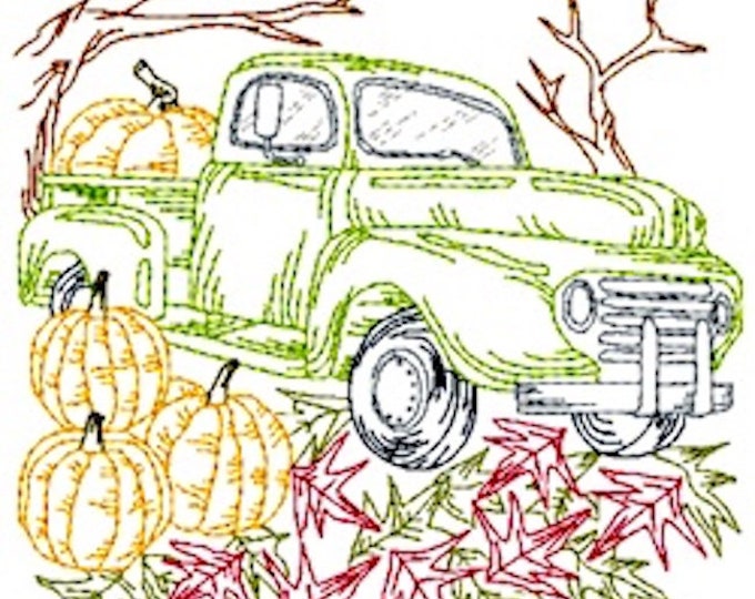 Fall Multiline Blocks 5x7  12 Machine Embroidery Designs