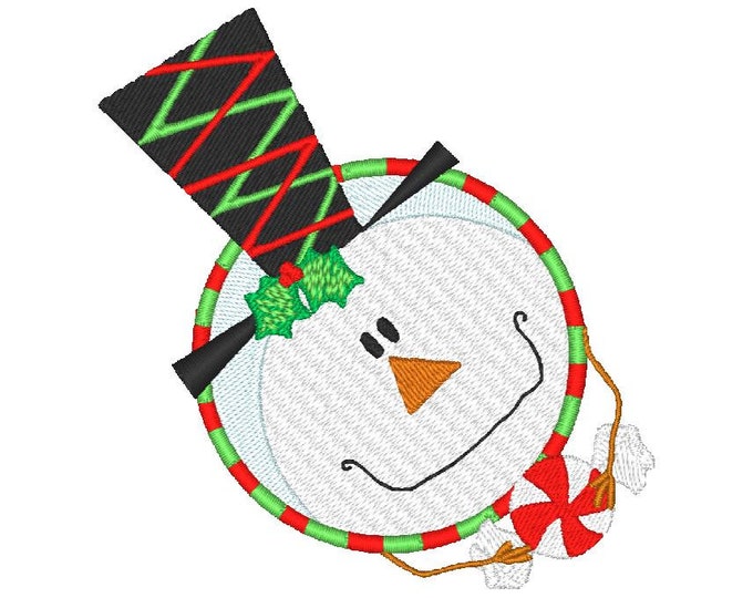 Snowmen Circles Machine Embroidery Designs