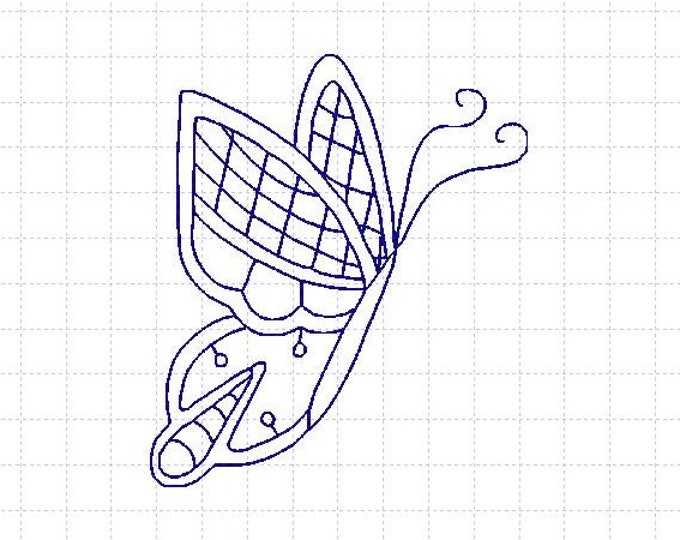 Redwork Butterflies-2 Machine Embroidery Designs